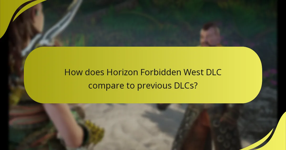 How does Horizon Forbidden West DLC compare to previous DLCs?