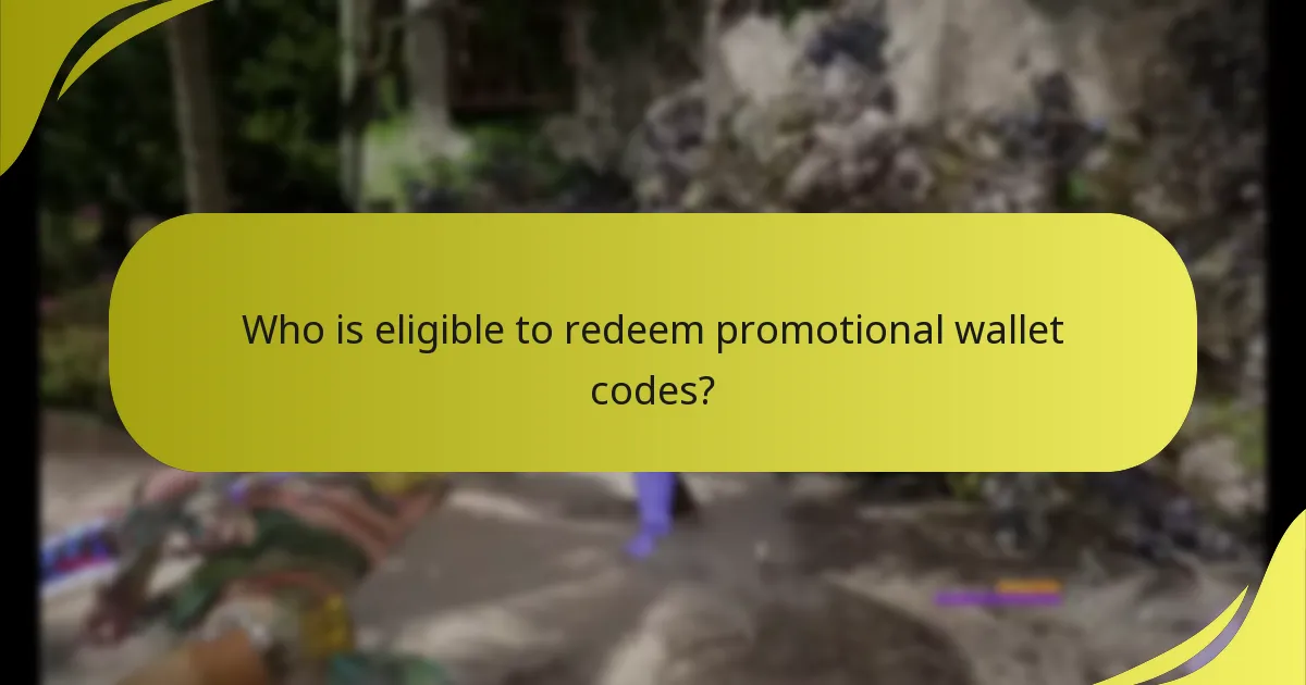 Who is eligible to redeem promotional wallet codes?